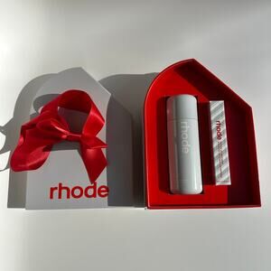 Rhode Peptide Lip Treatment Peppermint Glaze w/ Glazing Milk Holiday Gift Set BN